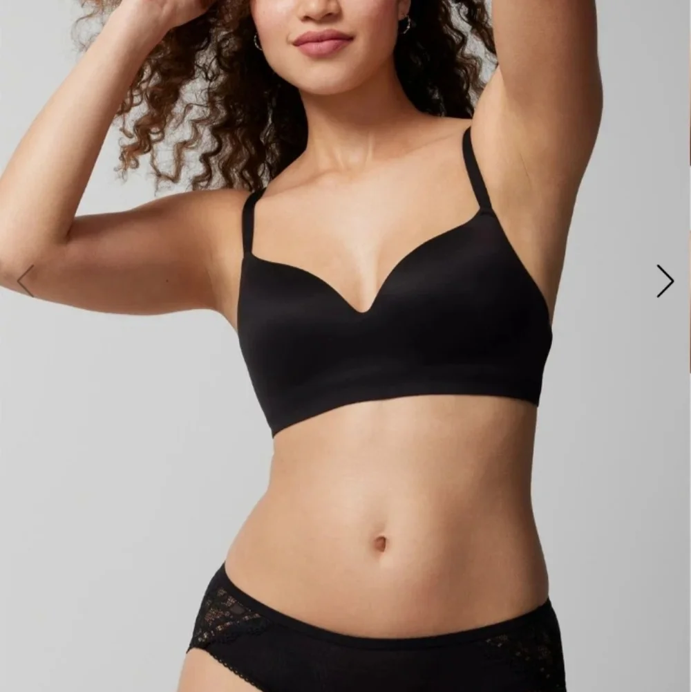 Seamless V-Neck Black Bralette - Unbranded - Picture 1 of 4